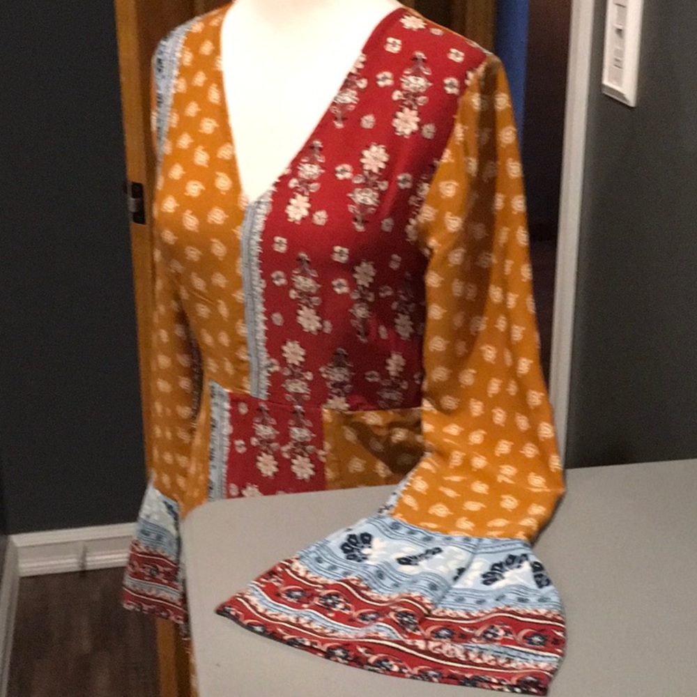Earthy Boho Multi Print Maxi Dress - Picture 8 of 8
